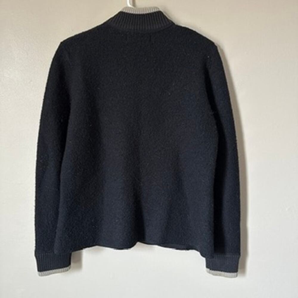 Cableas Sweater Womens MEDIUM Full Zip Wool Blend Gorpcore Outdoor Black Hiking - Picture 9 of 13